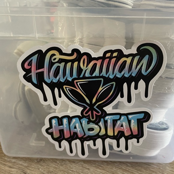 Exclusive Limited Stock Hawaiian Habitat Blue & Purple Ombré Sticker ONLY 2 - Picture 4 of 4